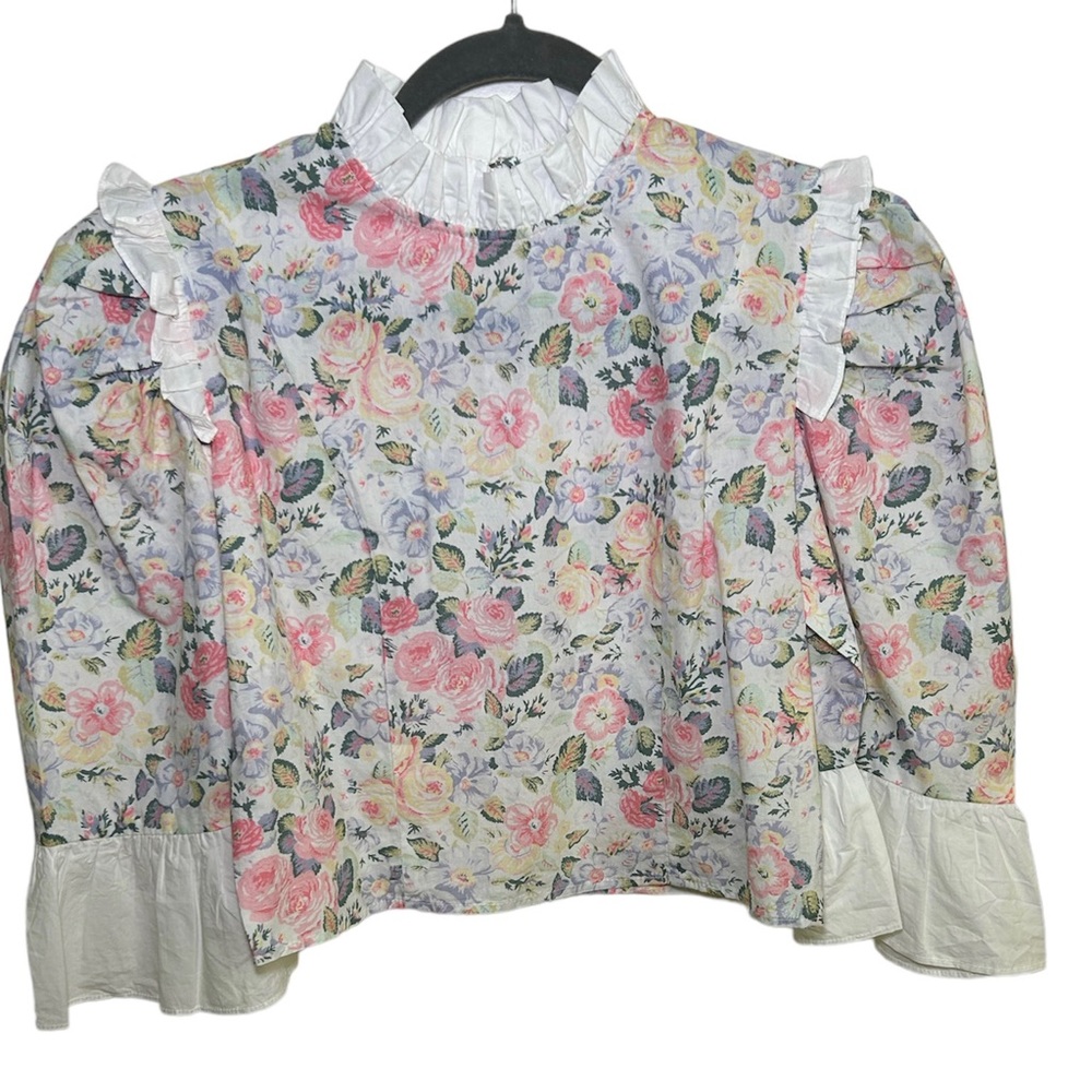 Batsheva x Laura Ashley spring prairie blouse in quartet 8 - Picture 3 of 5
